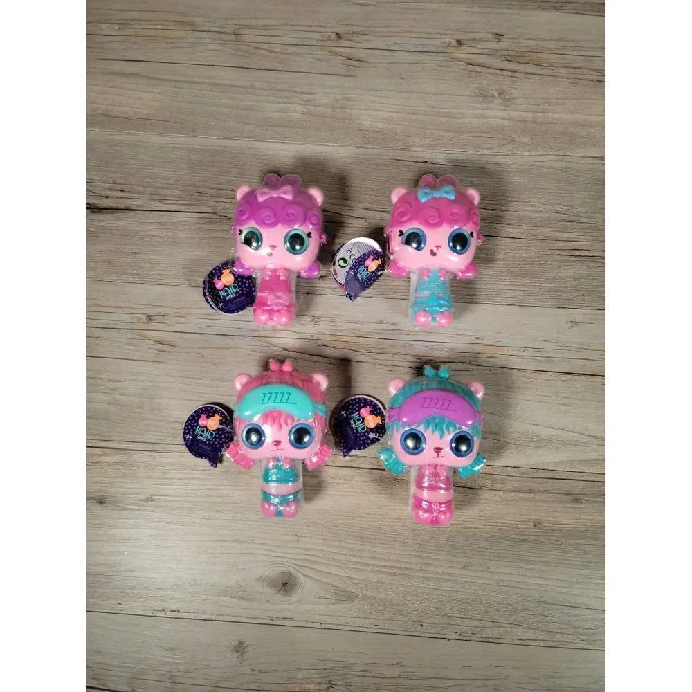 New Pop Pop Hair Surprise 3-1 Pop Pets with Pop Surprise (Lot Of 8) Comb Brush